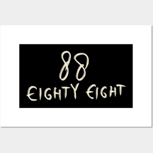 Hand Drawn Letter Number 88 Eighty Eight Posters and Art